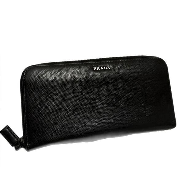 Prada Handbags - AUTHENTIC REWORKED Prada Saffiano Zippy Wallet- REDYED CONDITION